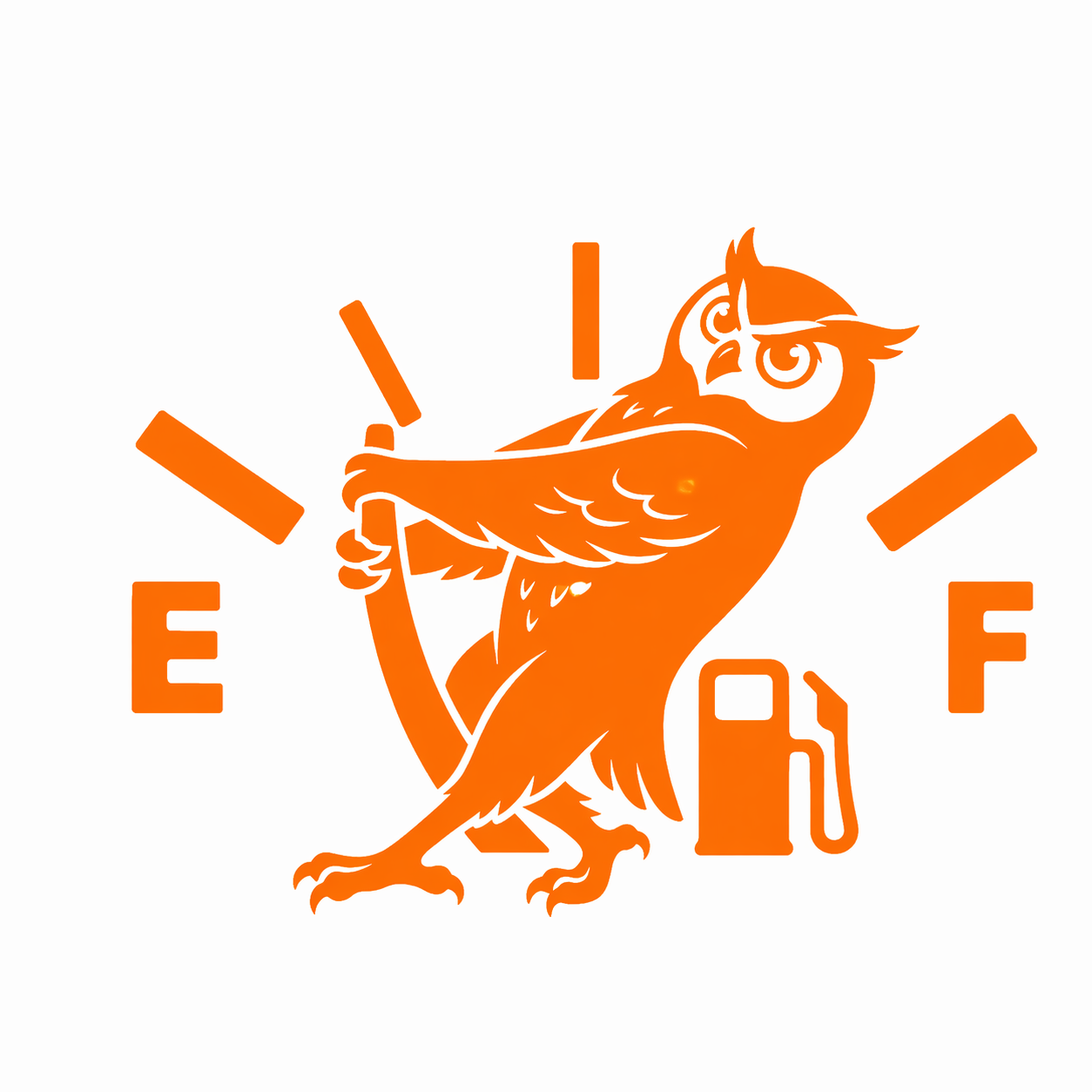 funny owl vinyl sticker