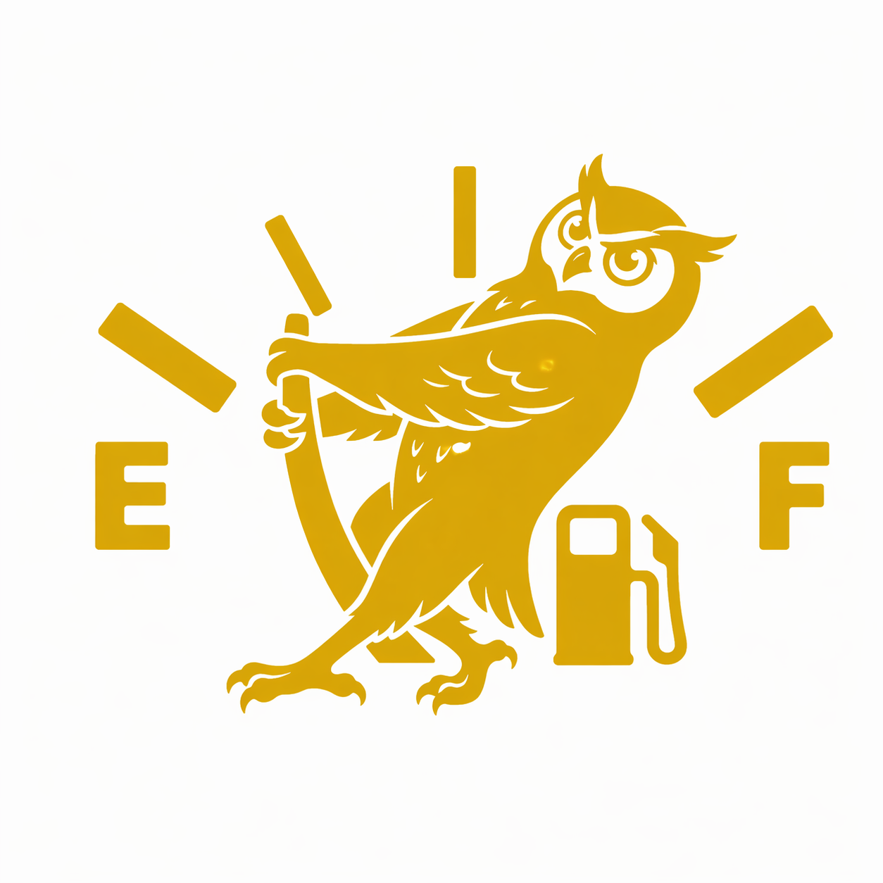 funny owl vinyl sticker
