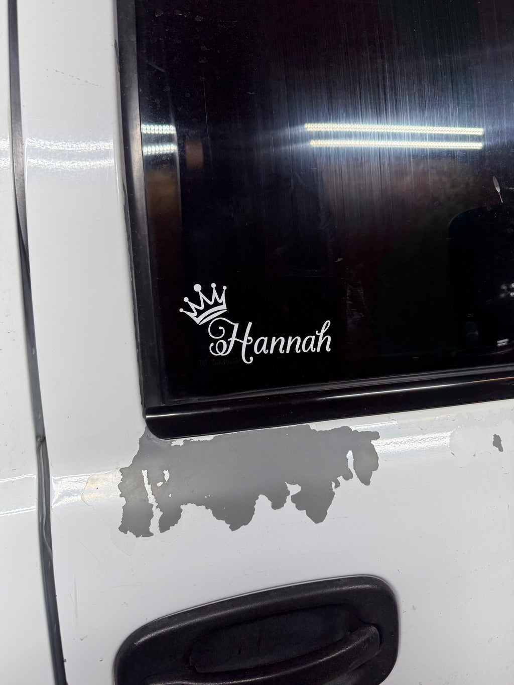 custom vinyl sticker name decal with crown