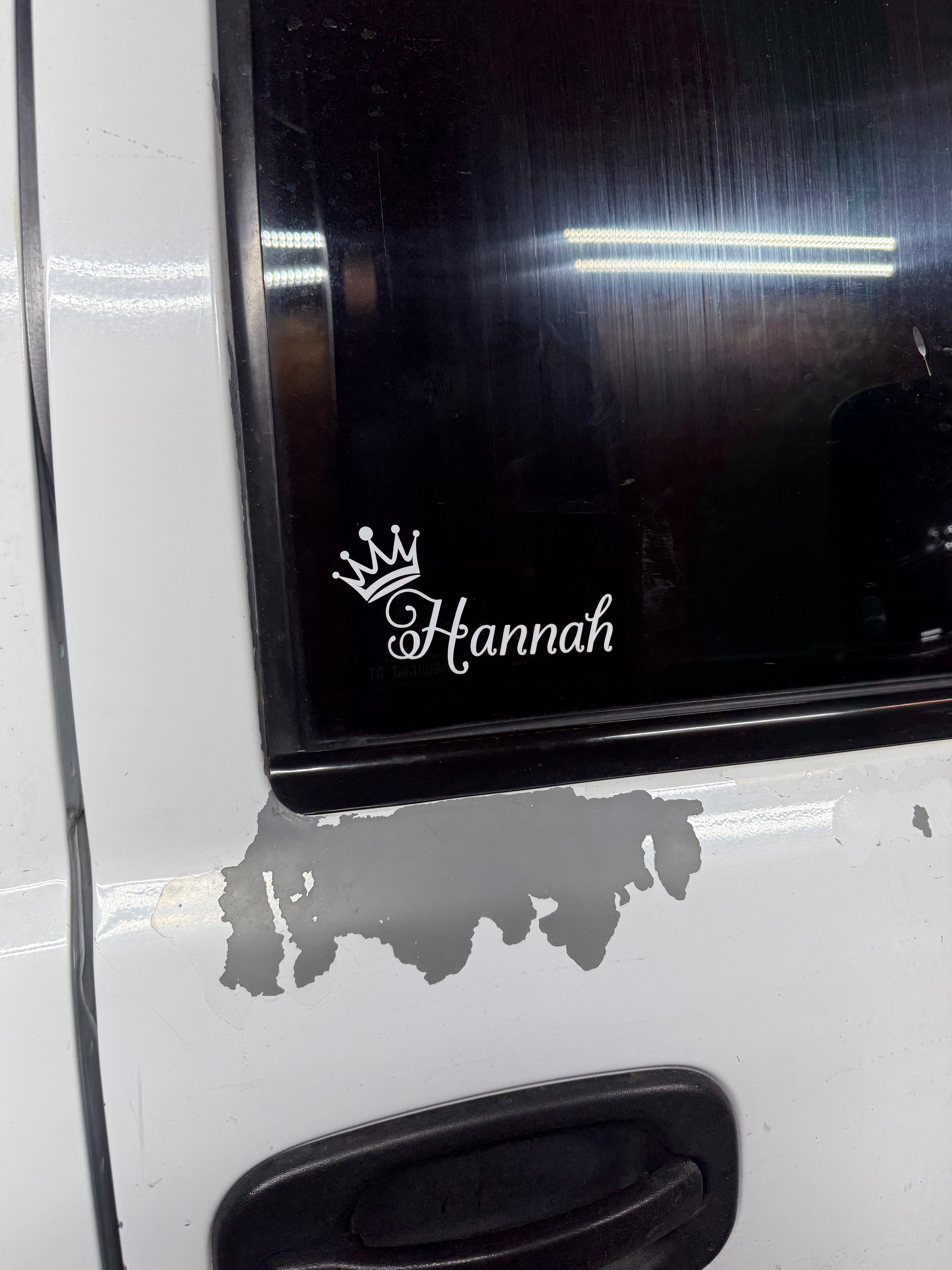 custom vinyl sticker name decal with crown