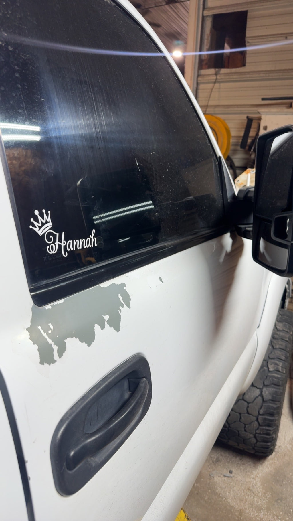 custom vinyl sticker name decal with crown